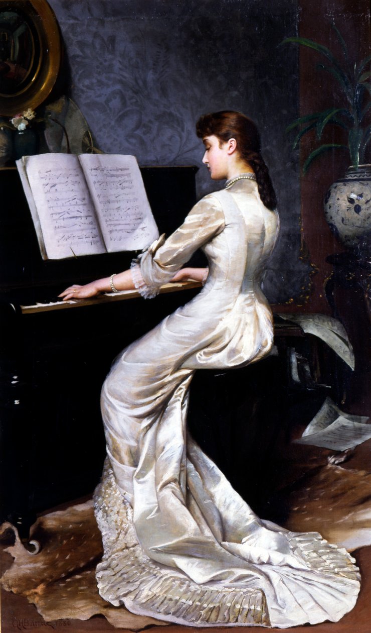 Song without Words, Piano Player, 1880