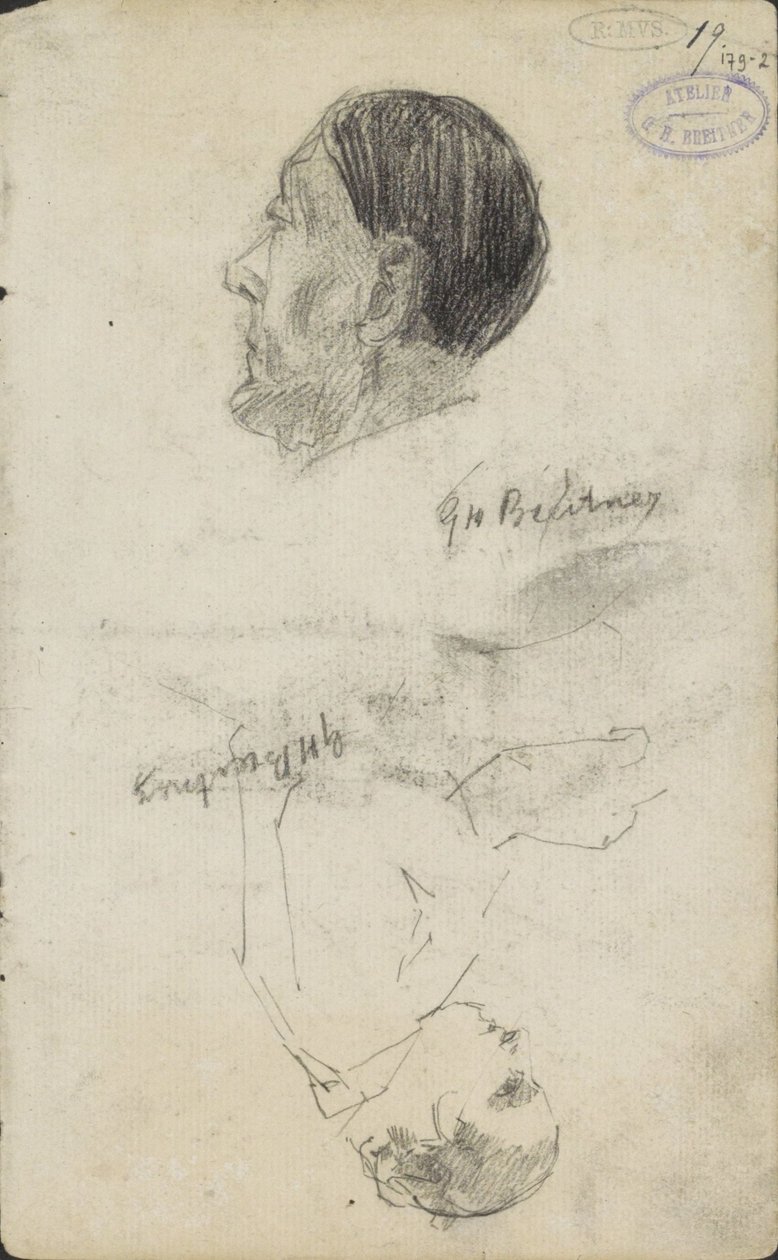 Two Figure Studies by George Hendrik Breitner (signed by artist)