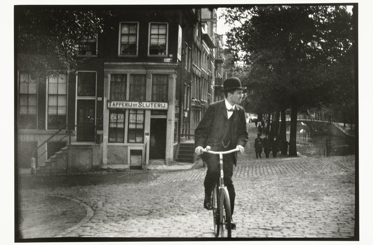 Cyclist on the Keizersgracht in Amsterdam by George Hendrik Breitner