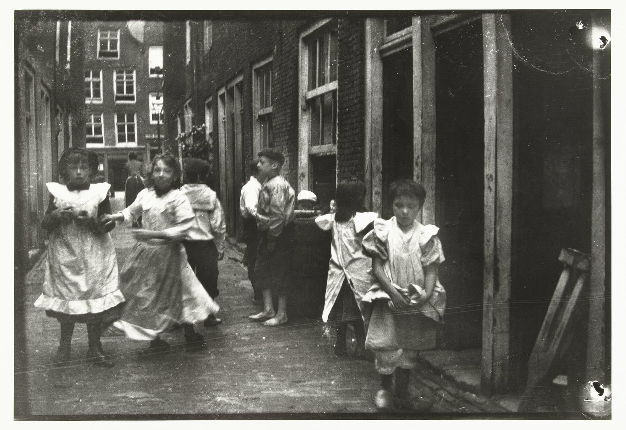Playing Children in a Street by George Hendrik Breitner