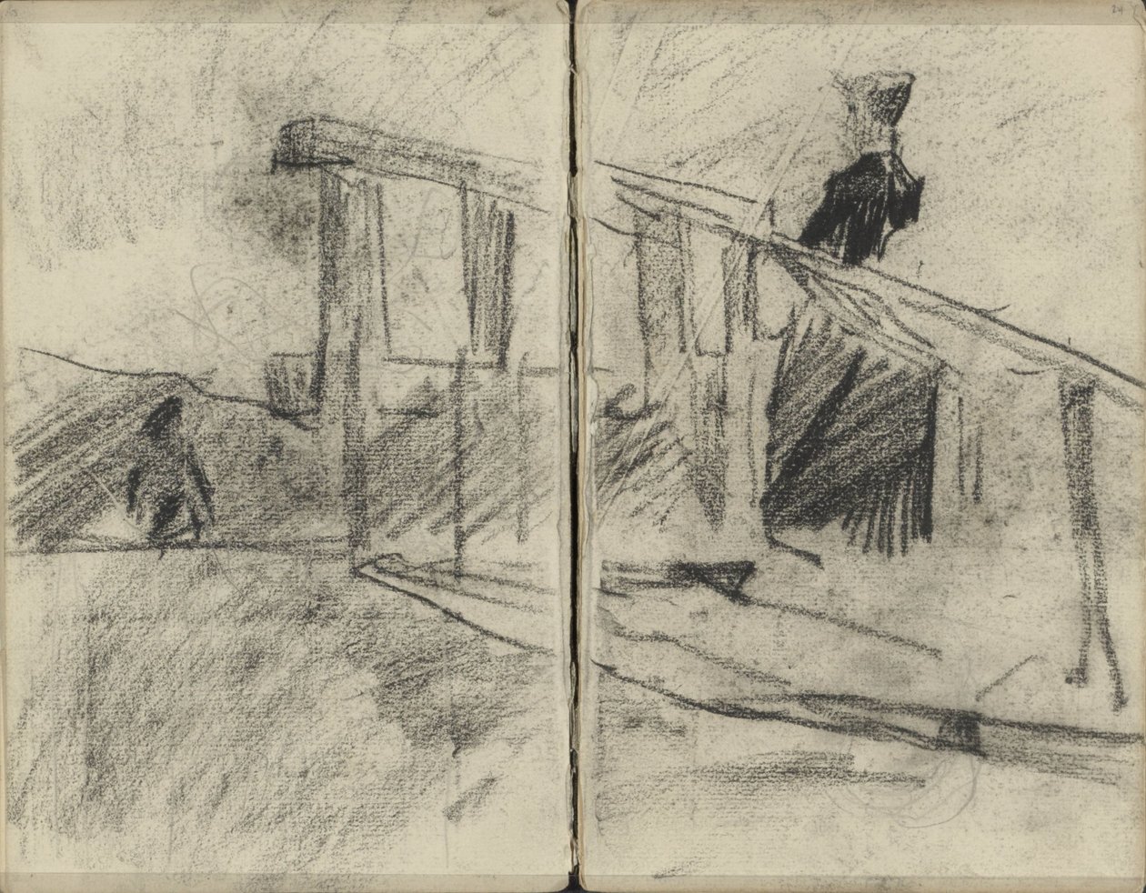 Woman, Possibly on a Bridge by George Hendrik Breitner