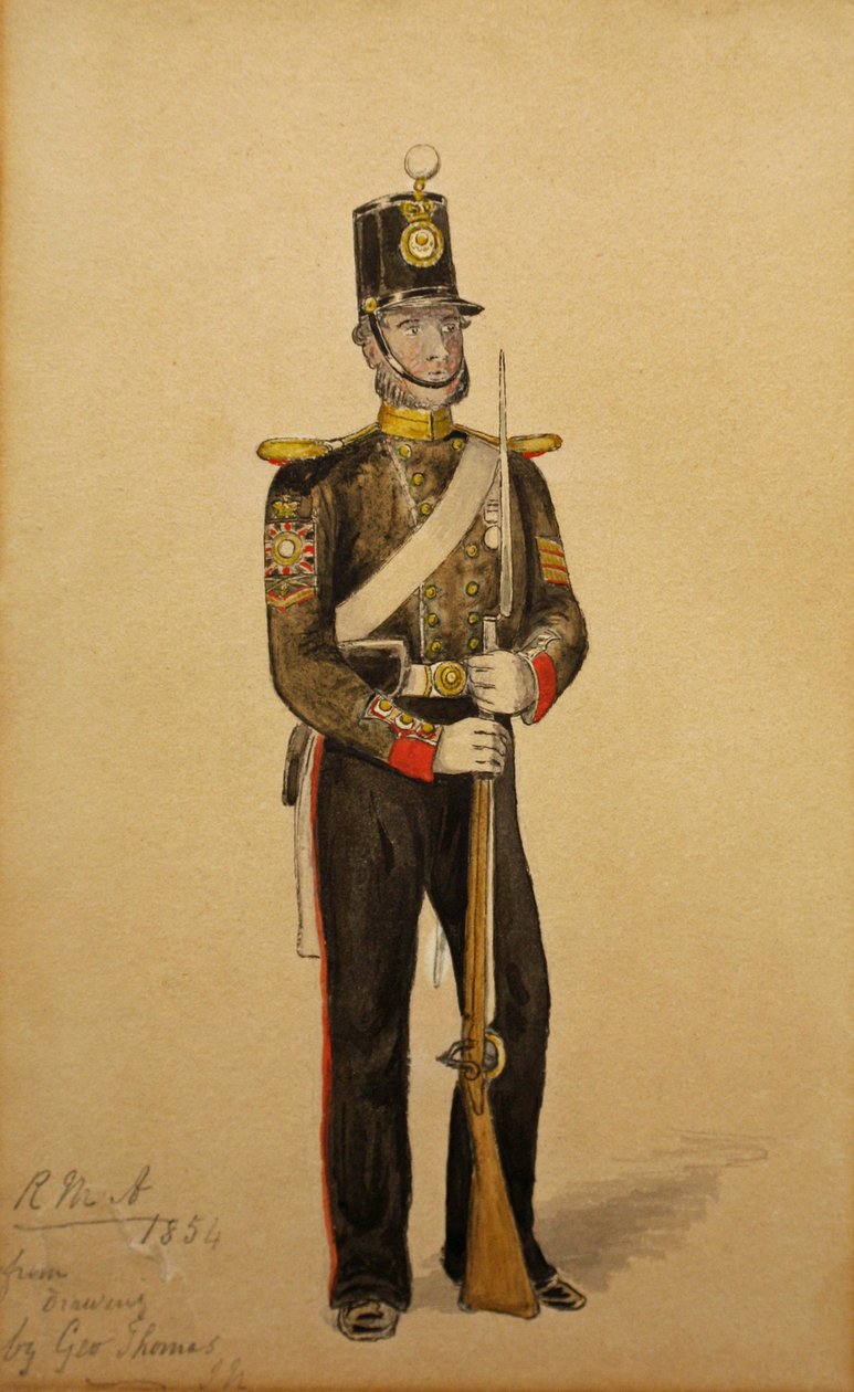 Colour Sergeant of the Royal Marine Artillery, 1854