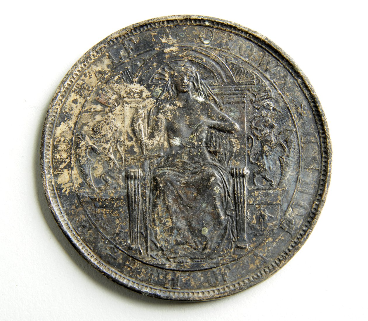 Trial cast for a coin by George James Frampton