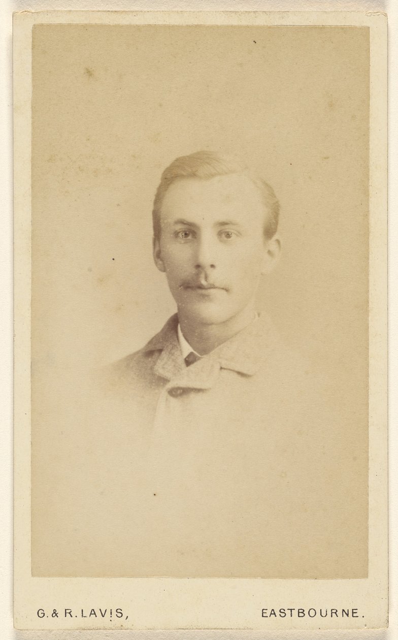 Unidentified Man with Moustache, in Vignette-Style by George Lavis