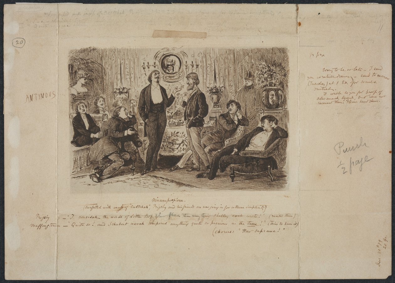 Nincompoopiana, Illustration for Punch by George Louis Palmella Busson Du Maurier