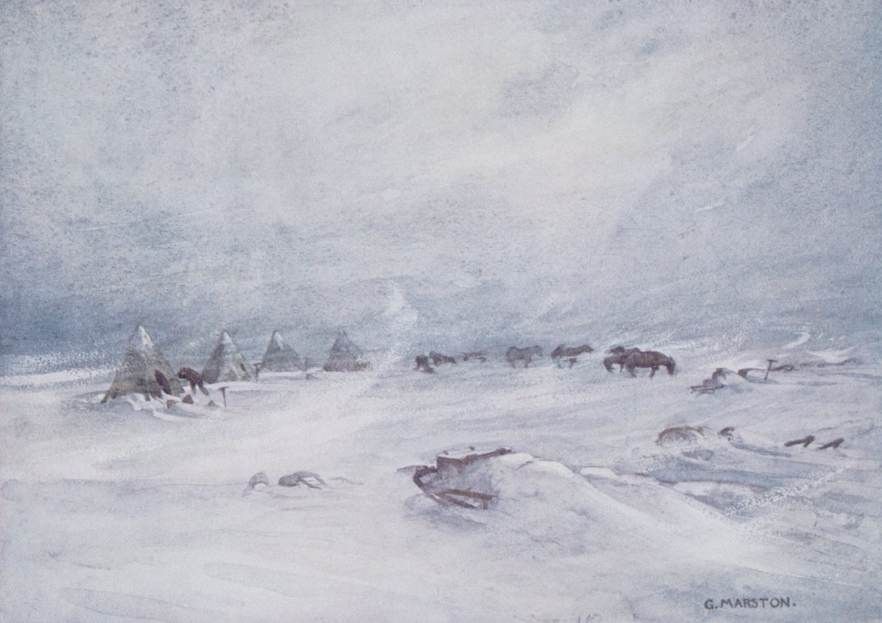 A Blizzard on the Barrier, Illustration from 