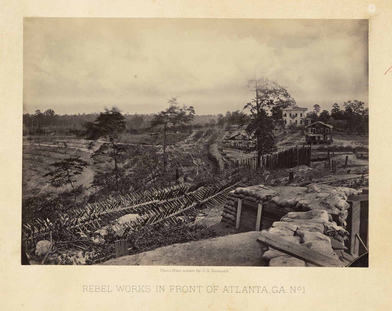 Rebel Works in Front of Atlanta, Georgia, No. 1 by George N. Barnard