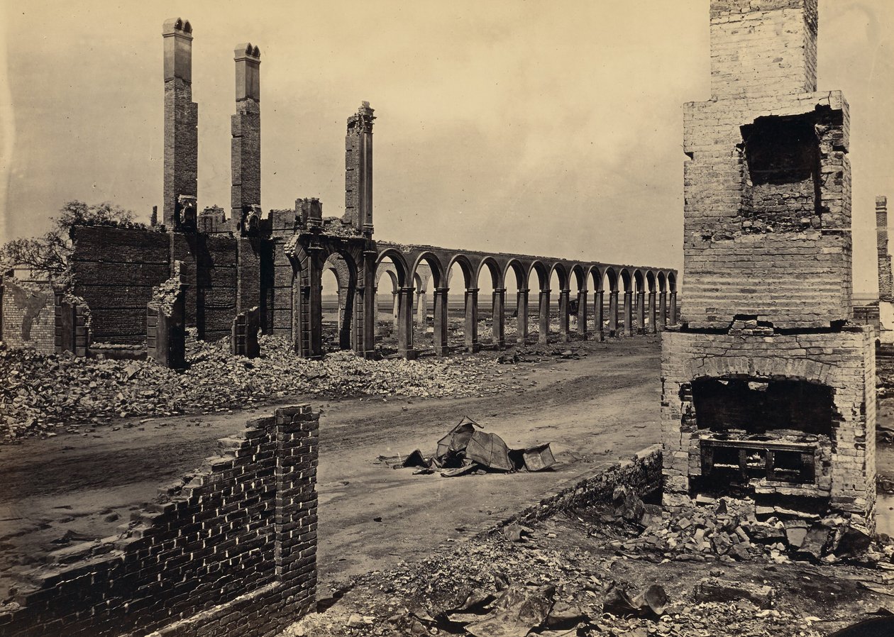 Ruins of the Railroad Depot, Charleston, South Carolina by George N. Barnard