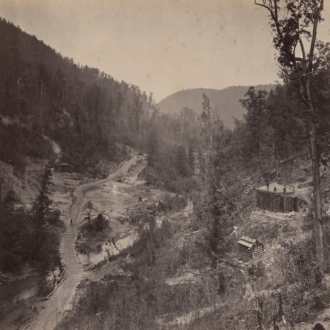 Whiteside Valley Below the Bridge by George N. Barnard