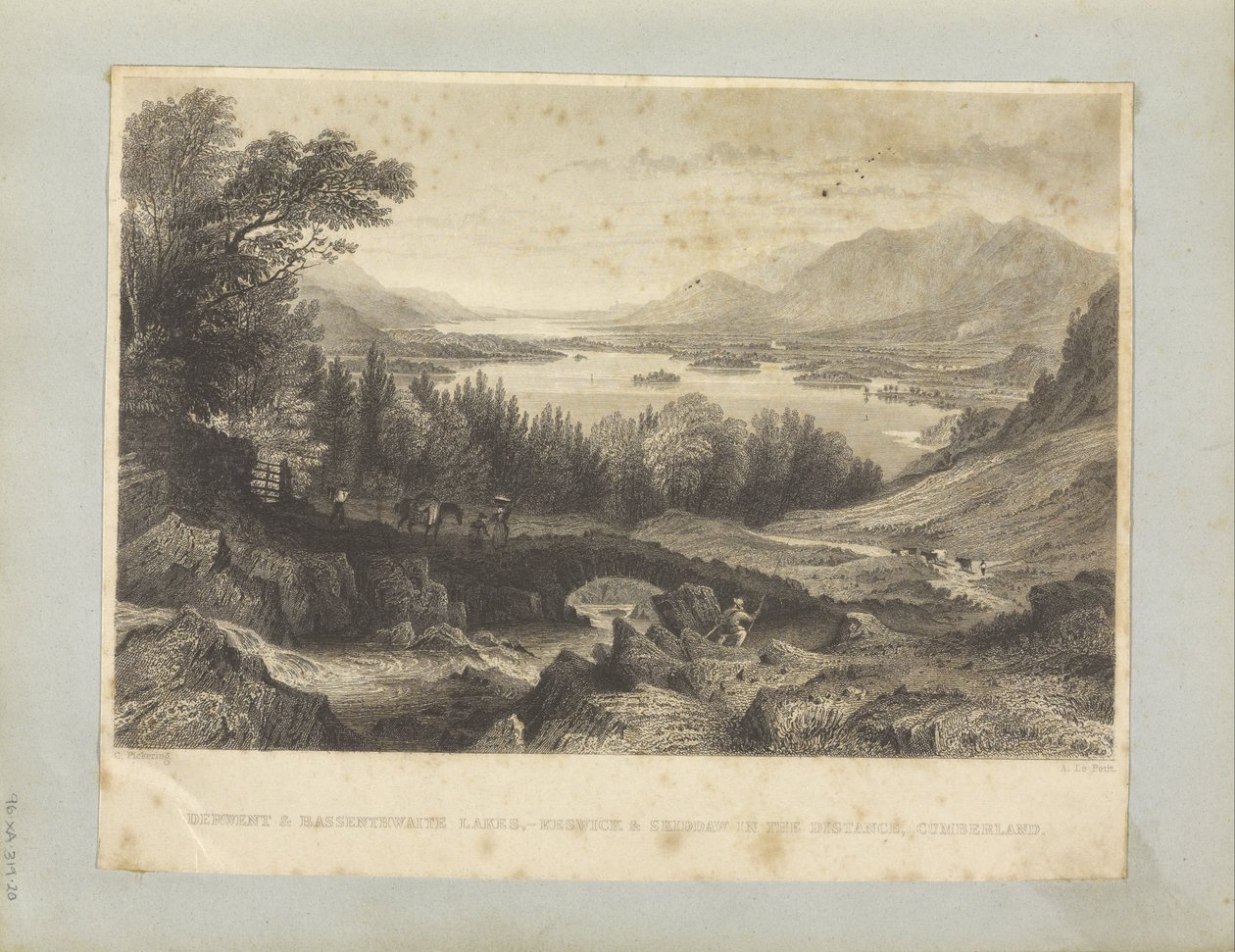 Derwent & Bassenthwaite Lakes, Keswick & Skiddaw in the Distance, Cumberland by George Pickering
