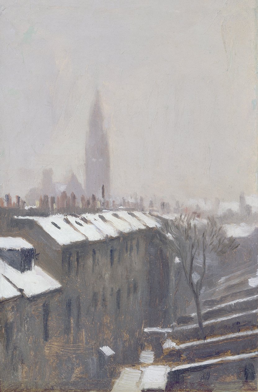 Duke Street under Snow, Edinburgh, 1870 by George Reid