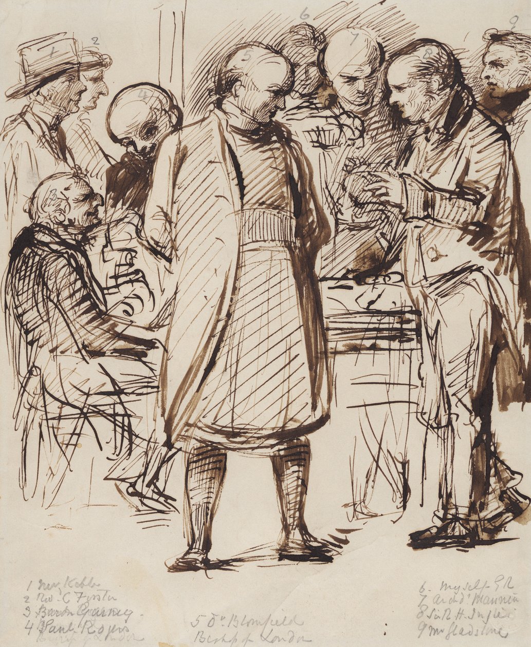A Gathering at Fulham Palace by George Richmond