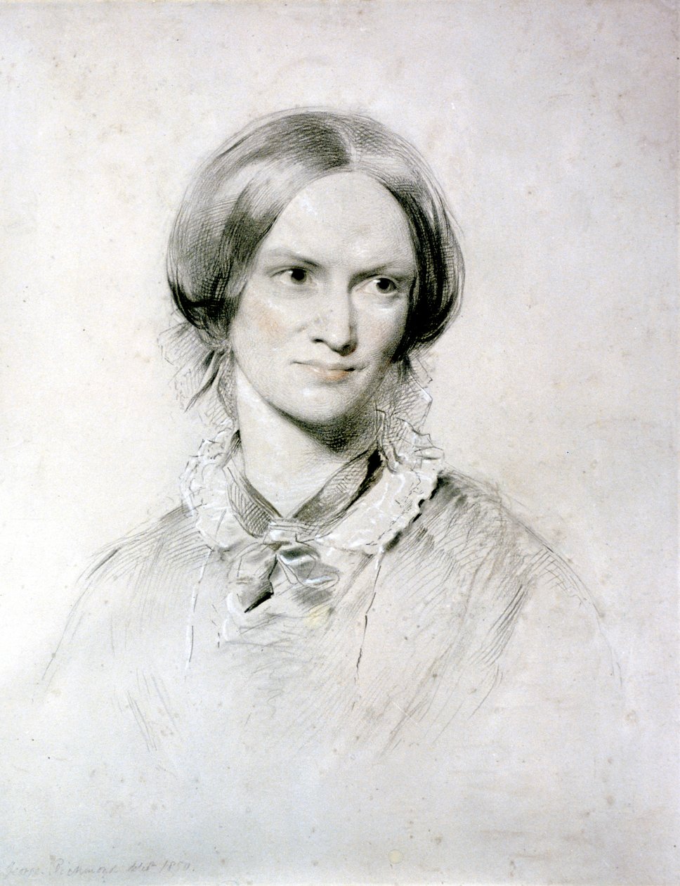 Charlotte Bronte, English novelist by George Richmond