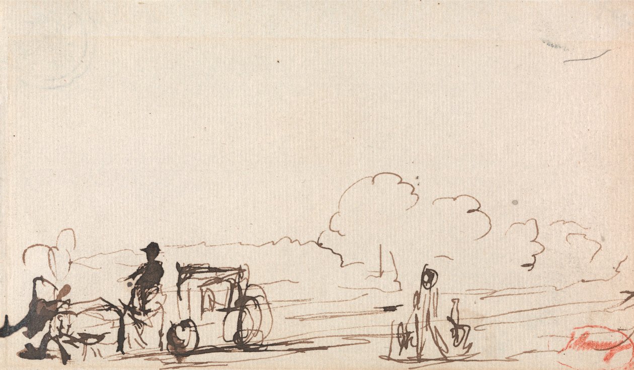 Carriage on Country Road by George Romney