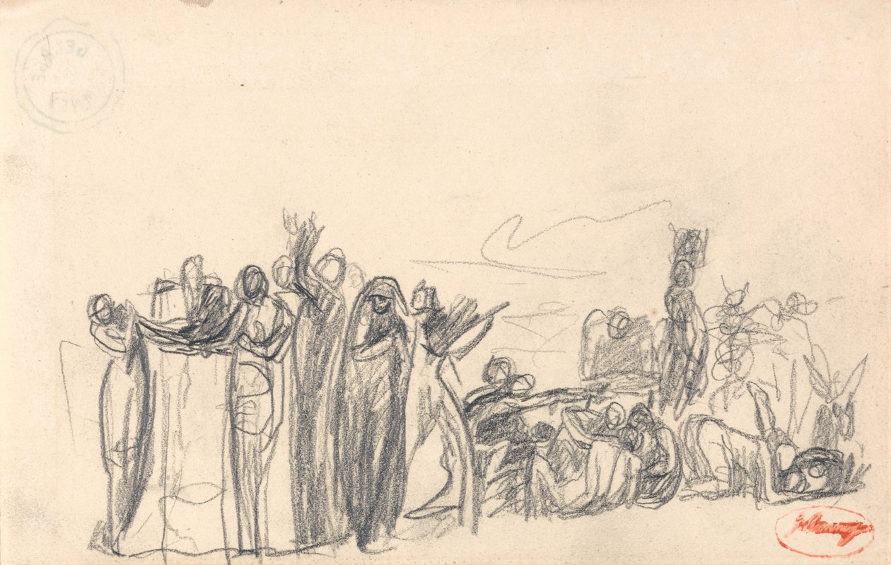 Figure Composition Study by George Romney