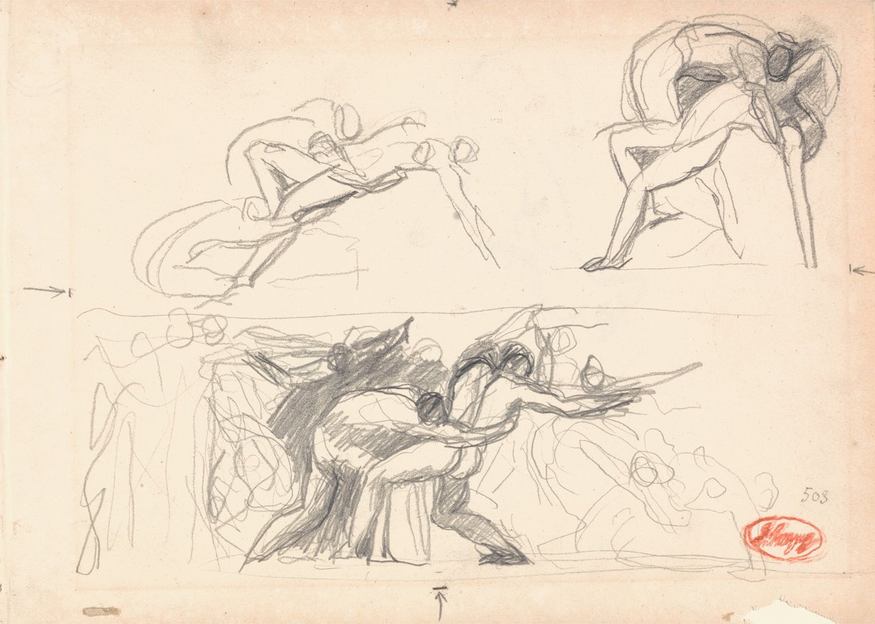 Figure Composition Study; Hell by George Romney