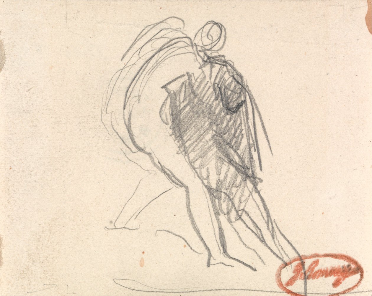 Figure Supporting a Fainting Figure by George Romney
