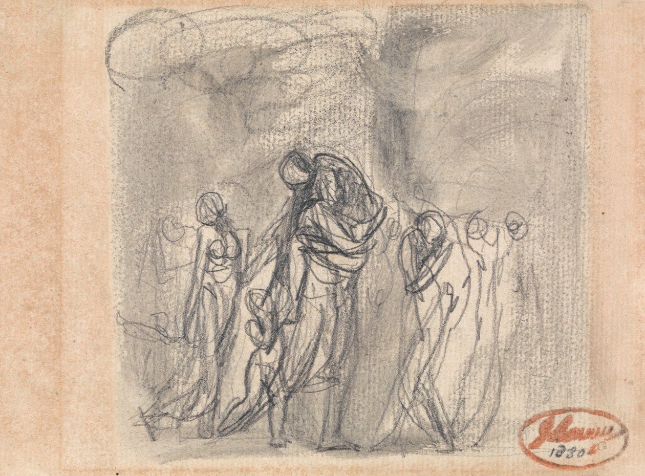 Fleeing Group of Figures by George Romney