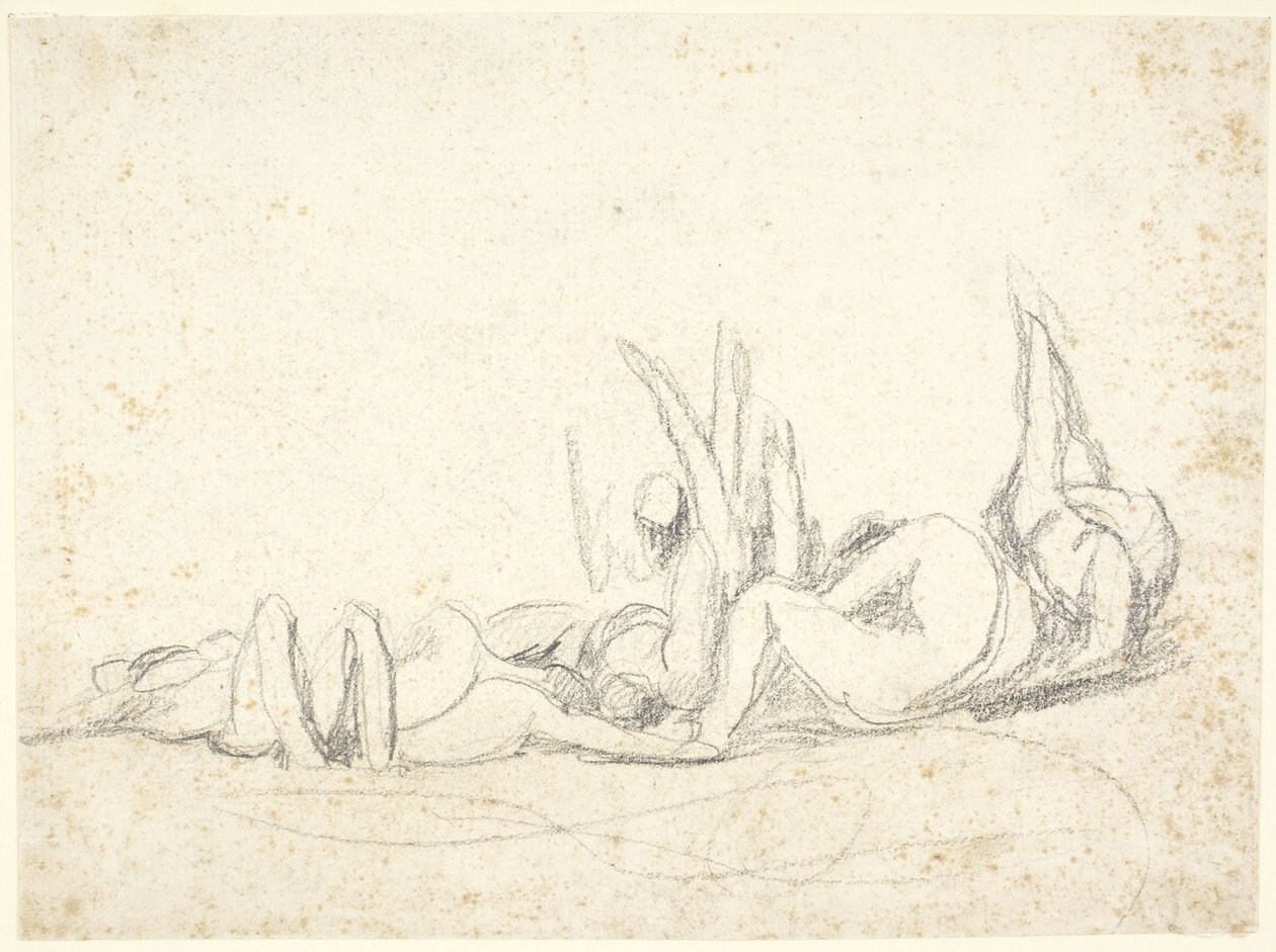 Group of Suffering Figures on Ground by George Romney