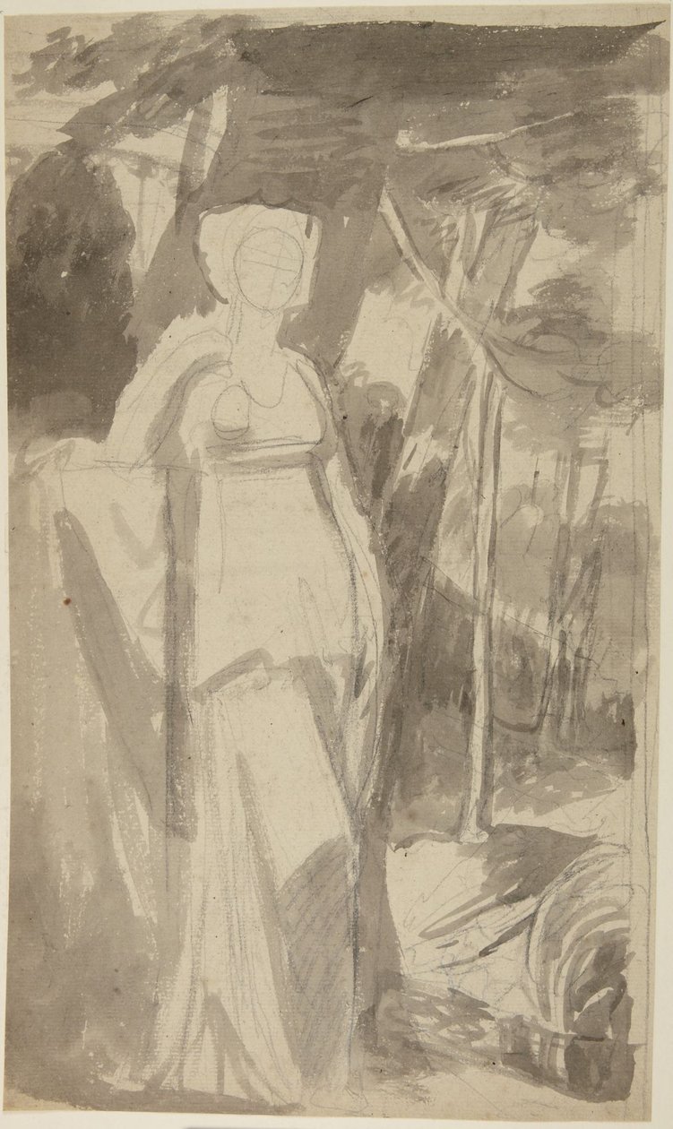 Portrait Study of Miss Francis Woodley by George Romney