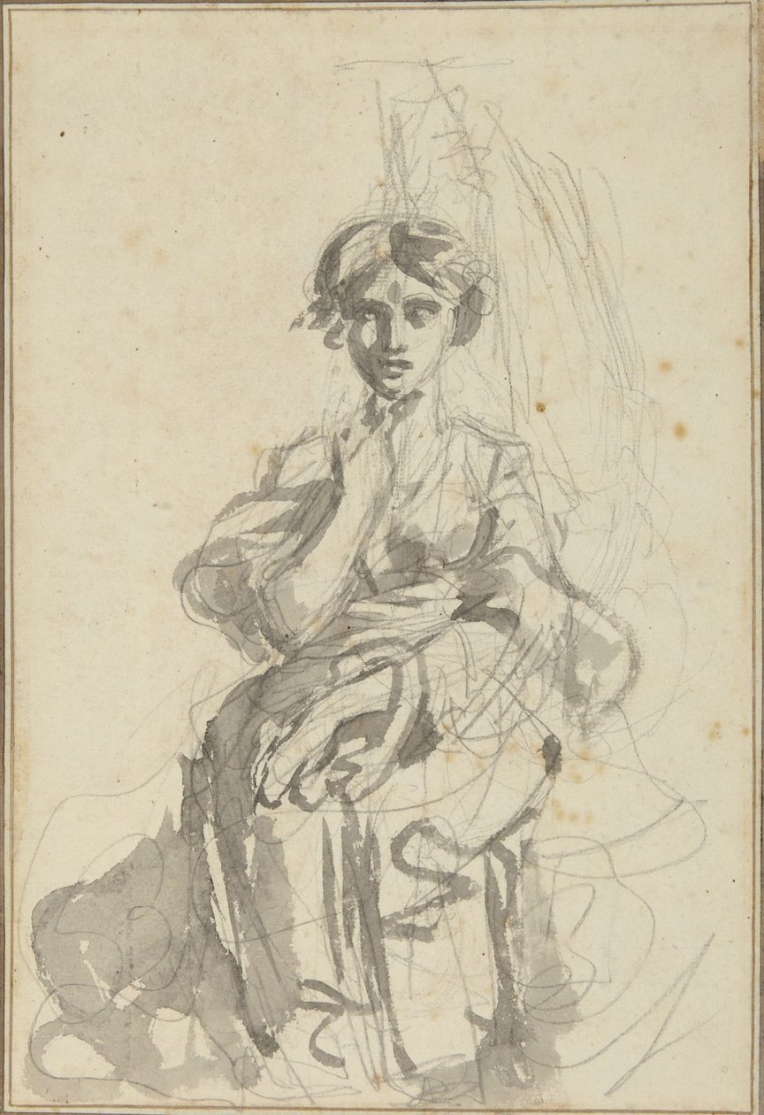 Seated Female Figure by George Romney