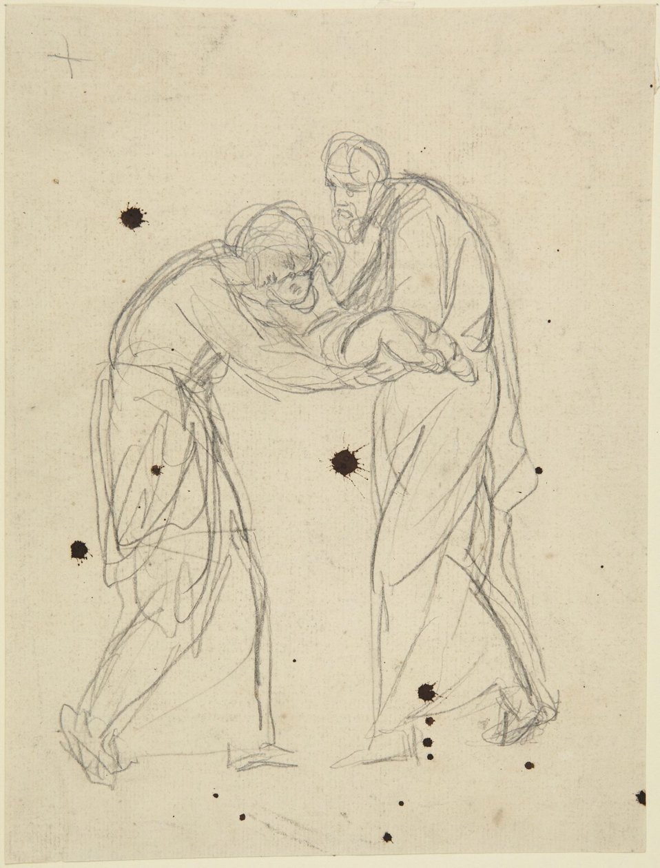 Standing Male and Female Figures Holding Infant by George Romney