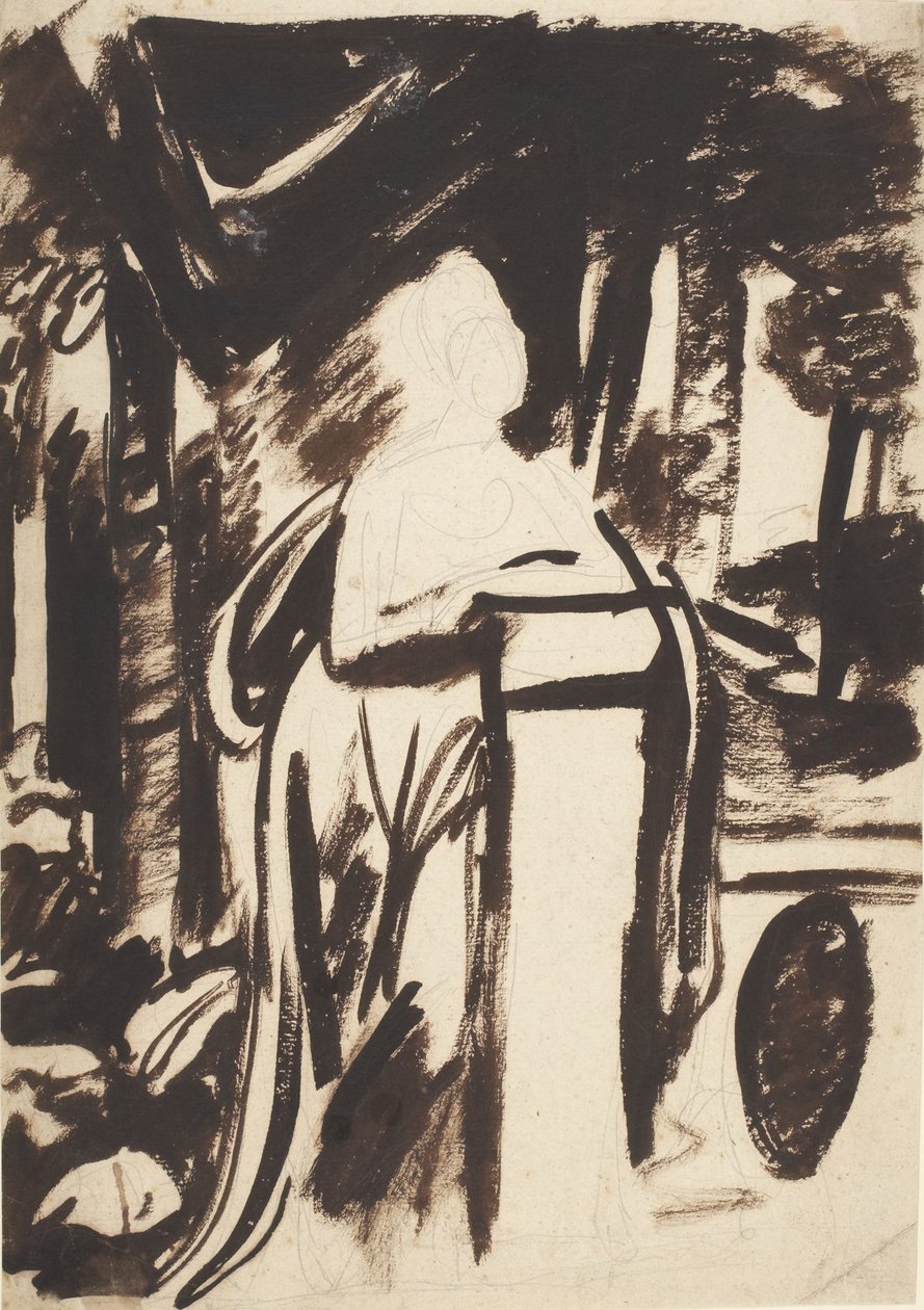 Study for Lady Elizabeth Monson Portrait by George Romney