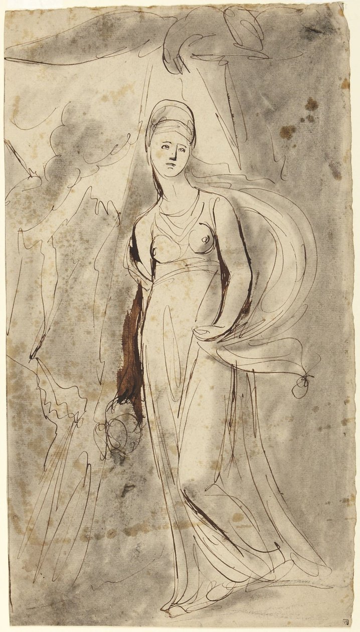 Study for the Portrait of Elizabeth Warren, Viscountess of Bulkeley, as Hebe by George Romney