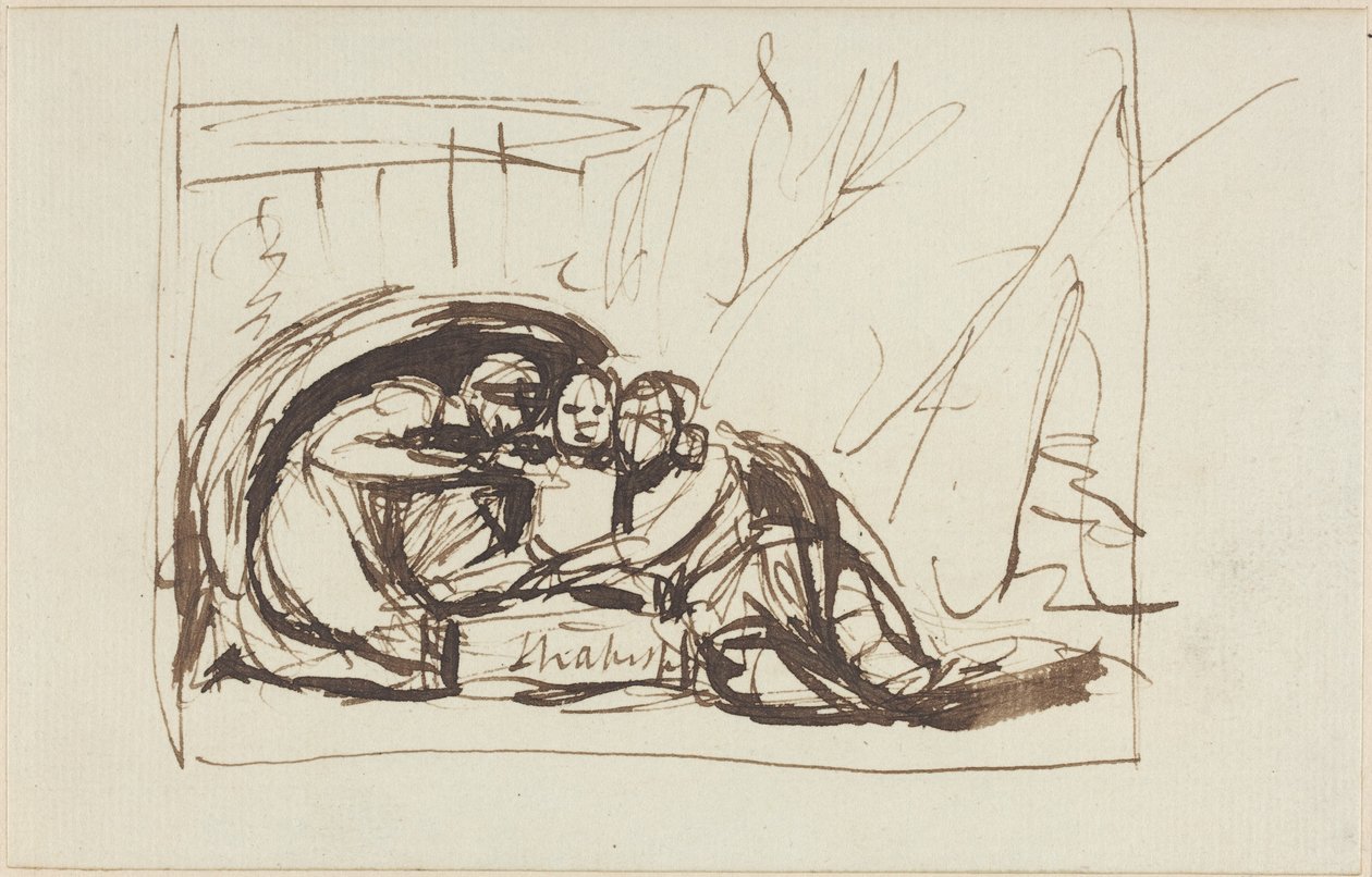 The Infant Shakespeare Nursed by Comedy and Tragedy by George Romney
