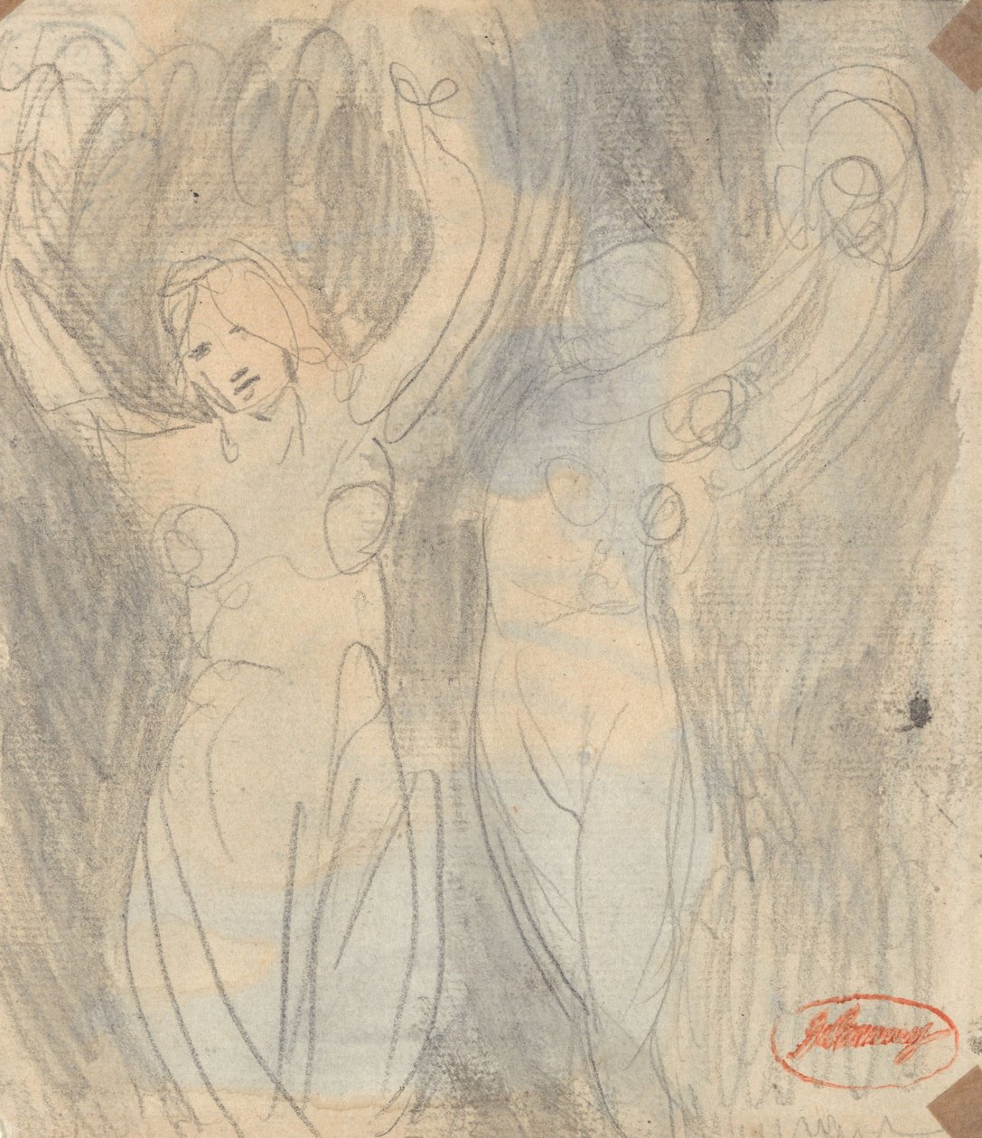 Two Female Figures by George Romney