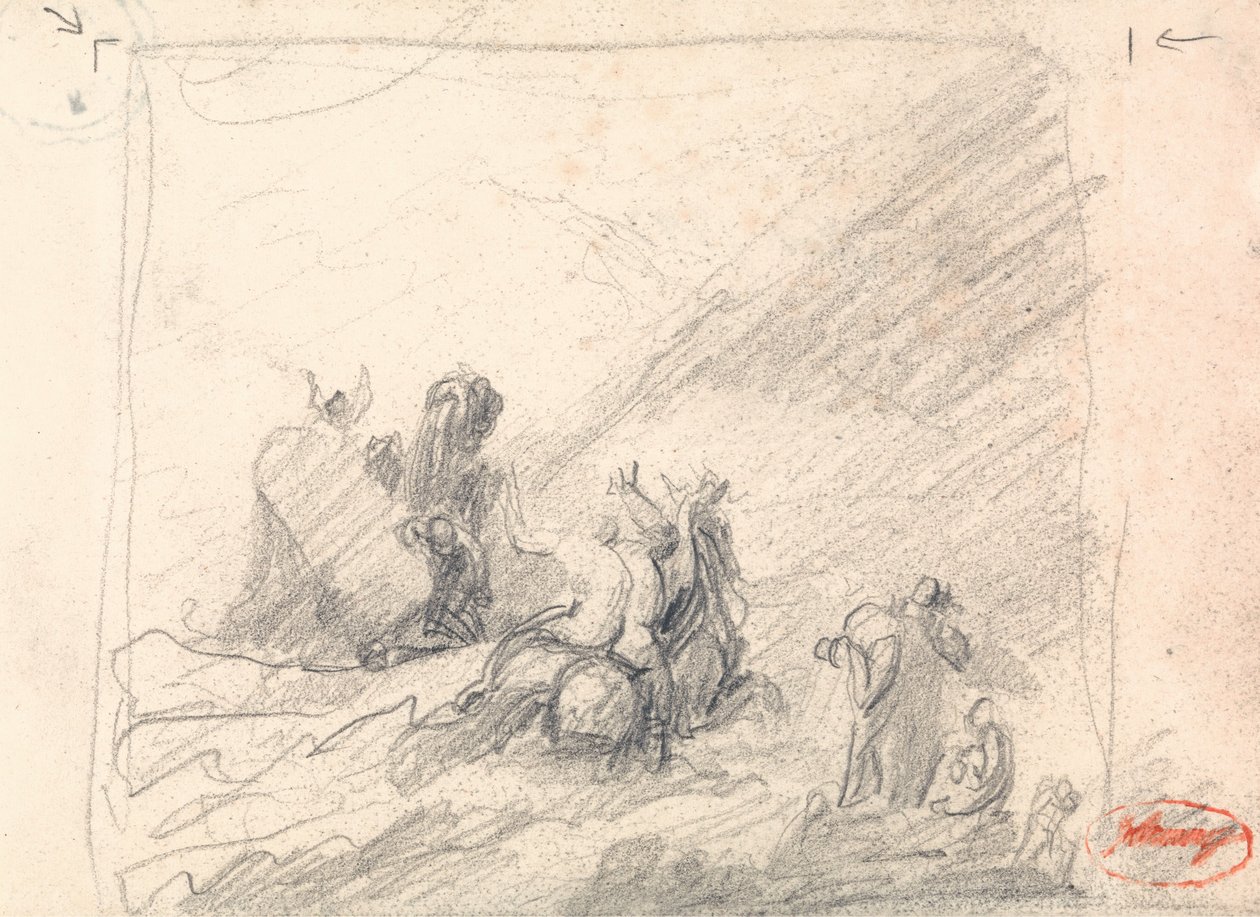 Wolgemuth Rescuing the Shipwrecked off the Cape of Good Hope by George Romney