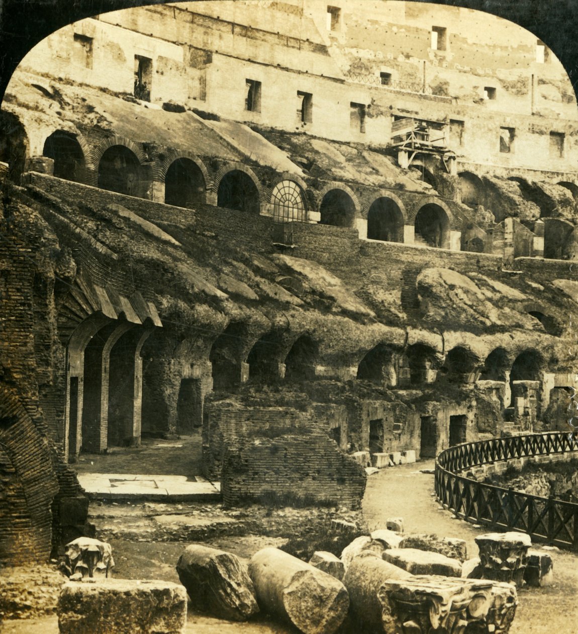 The Interior of the Colosseum, Rome, Italy by George Rose