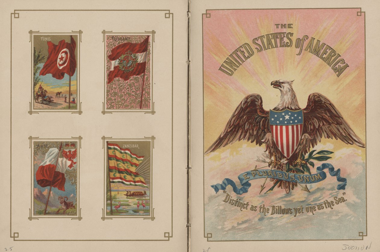 Flags of All Nations and the United States of America - Pages 25 and 26 by George S. and Sons Harris