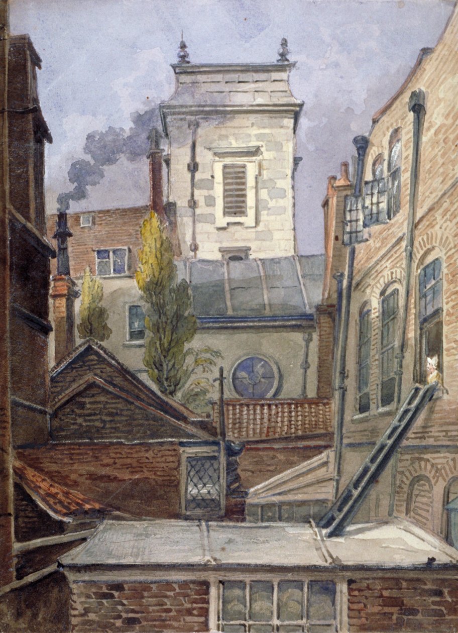 The Tower of the Church of St George Botolph Lane, City of London by George Shepheard