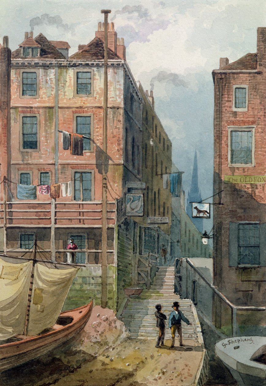 Hungerford Stairs by George Shepherd: Buy fine art print