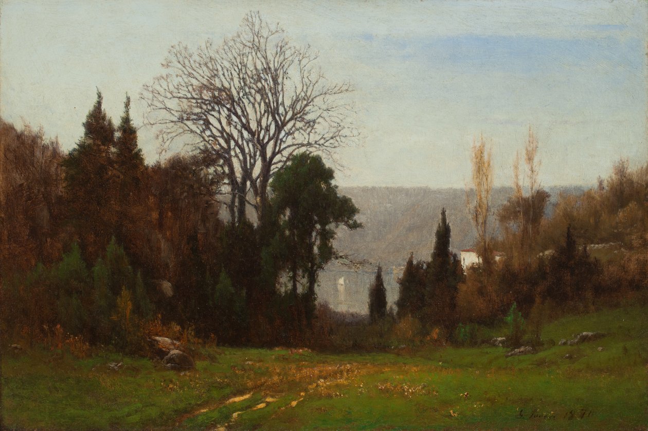 Opposite the Palisades by George Snr. Inness