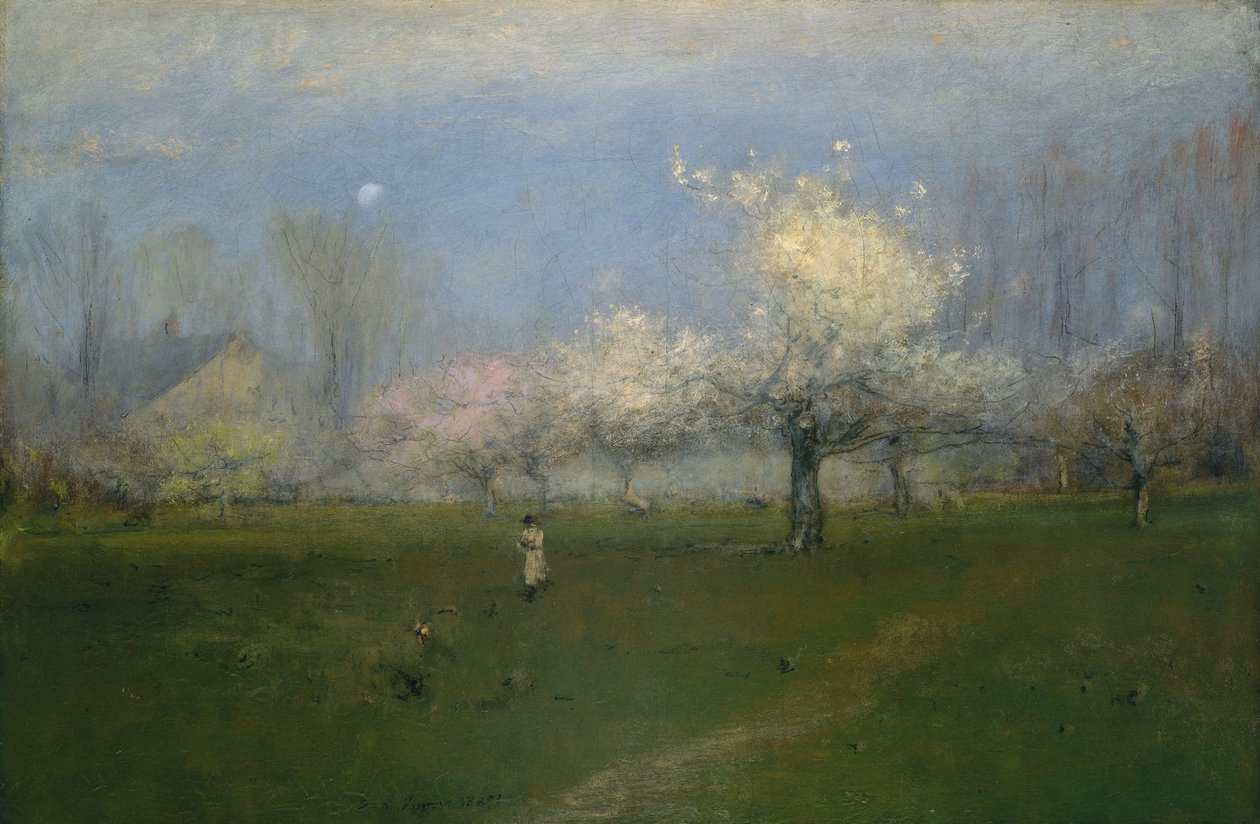 Spring Blossoms, Montclair, New Jersey by George Snr. Inness