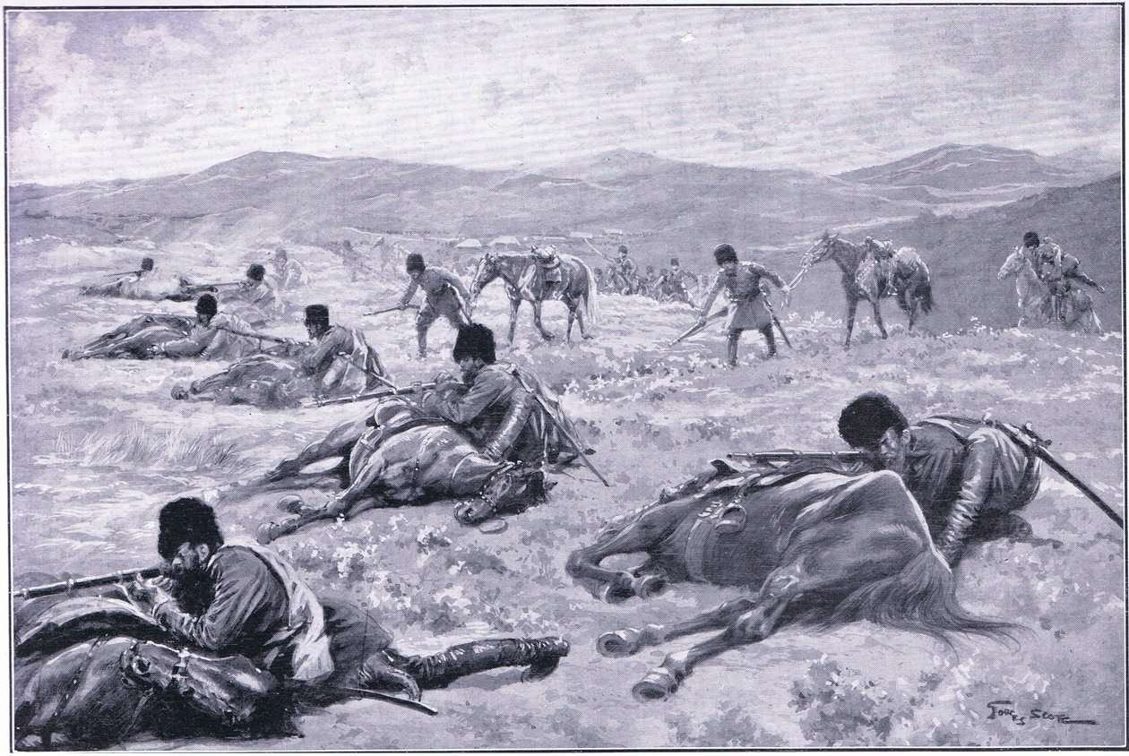 A Cossack and His Horse: A Device for Securing Cover During a Skirmish by George Soper