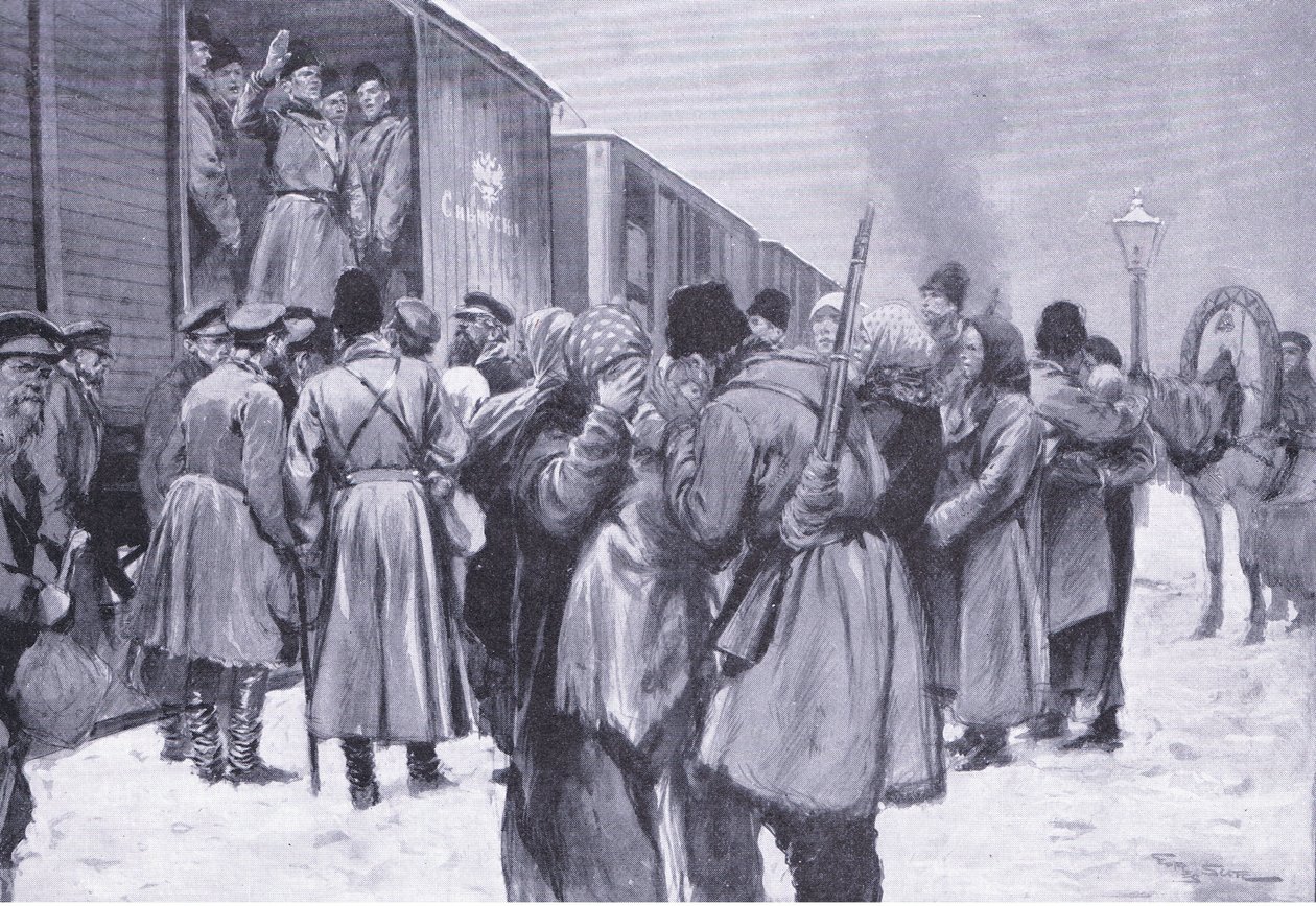 Departure of Russian Troops for the Far East by George Soper