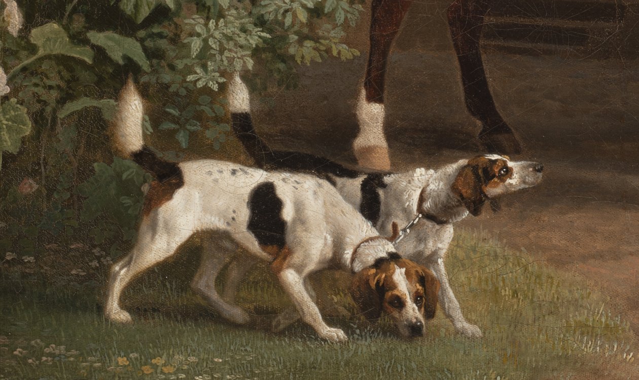 William Henry Cavendish Bentinck, 3rd Duke of Portland in Front of Welbeck Abbey Riding Stables (Detail) by George Stubbs