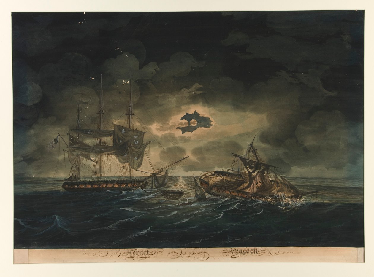 The Hornet (U.S.) and the Peacock (British) by George Thresher