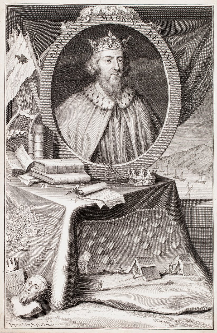 Portrait of Alfred the Great by George Vertue