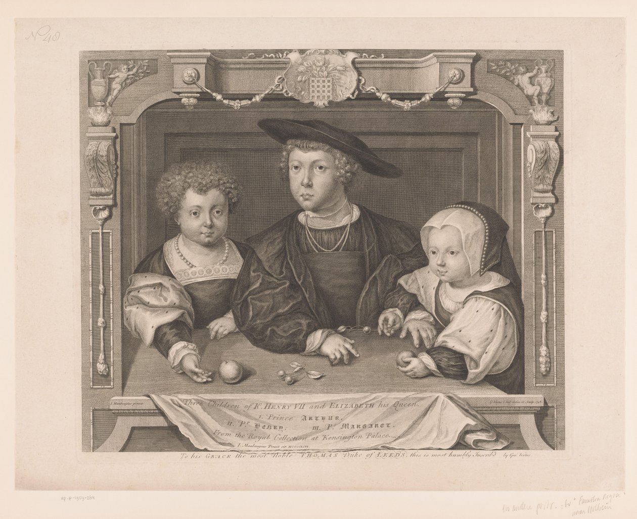 Portrait of Dorothea, Johan, and Christina of Denmark by George Vertue