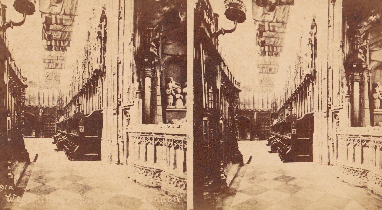 Group of 5 Stereograph Views of Westminster Abbey, London, England by George W Griffith