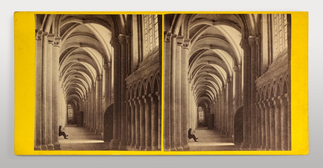 Peterborough Cathedral – South Aisle of the Nave by George Washington Wilson