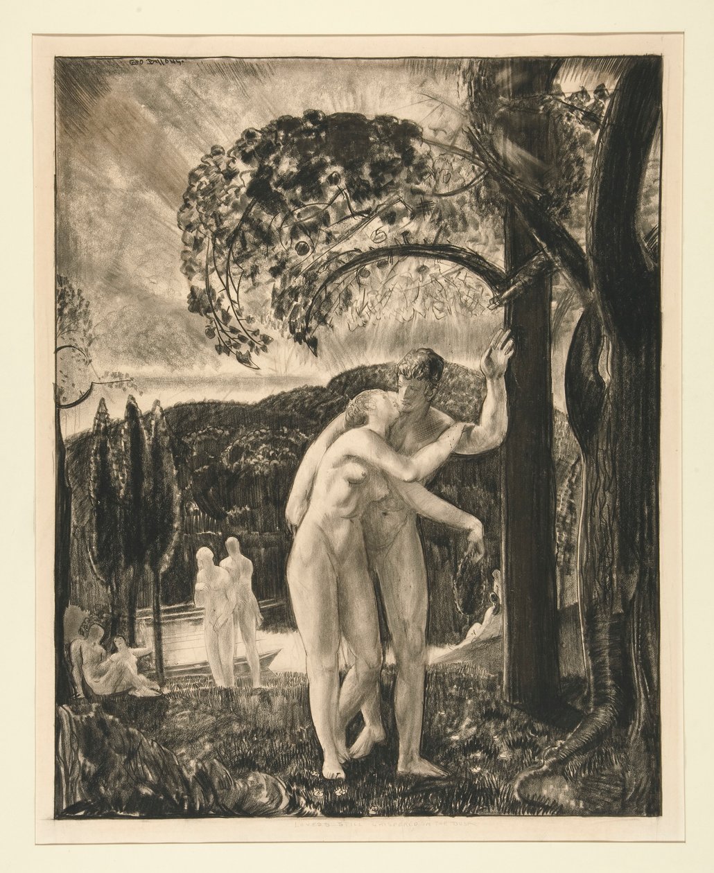 Lovers Still Whispered in the Dusk by George Wesley Bellows