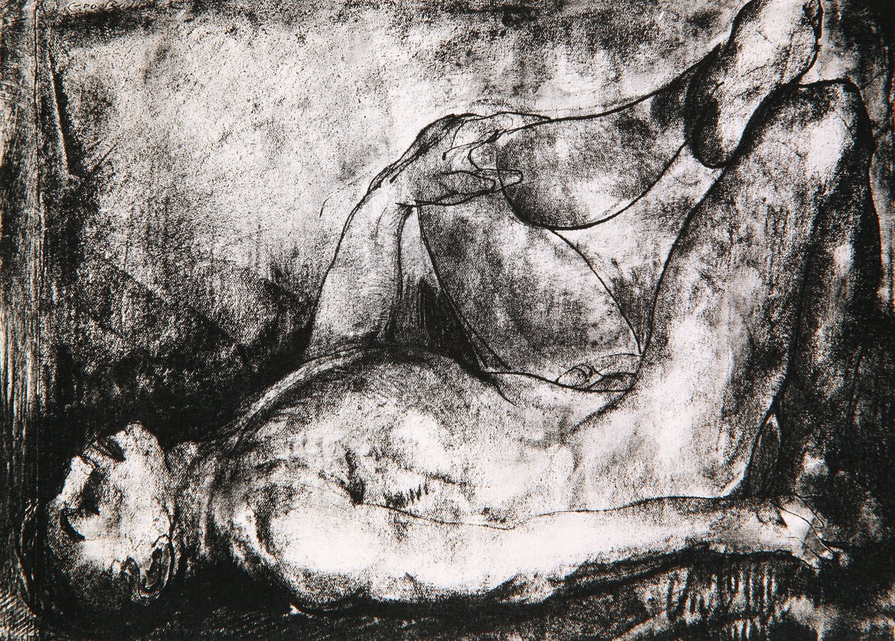 Man on His Back, Nude by George Wesley Bellows