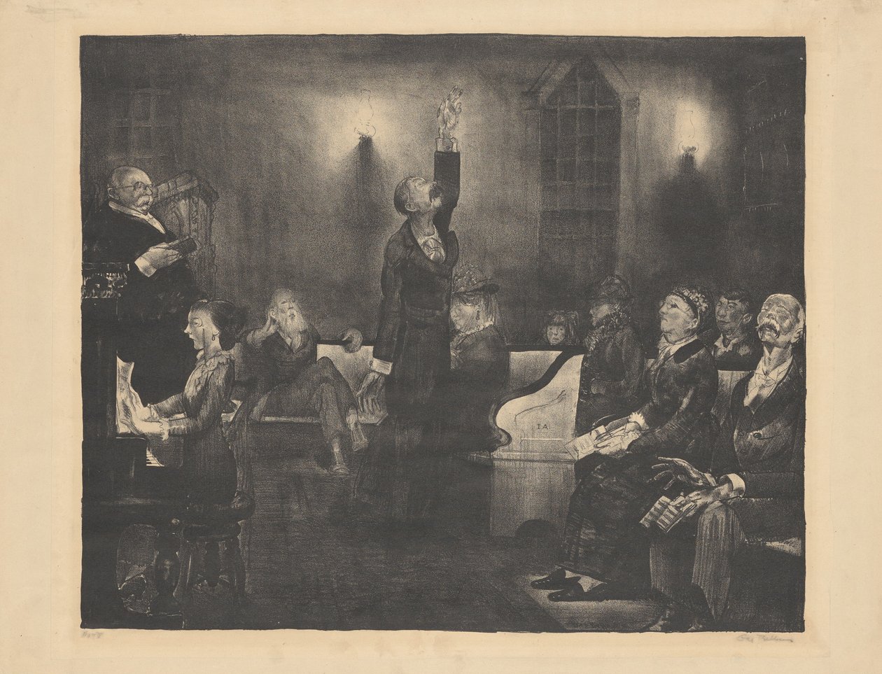 Prayer Meeting by George Wesley Bellows