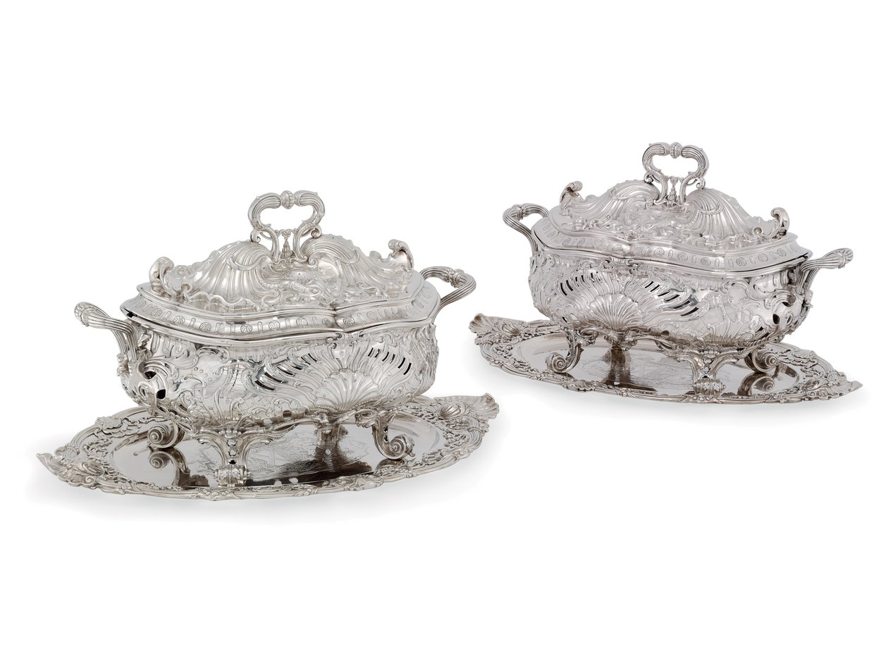 A Pair of Soup-Tureens, The Leinster Service by George Wickes