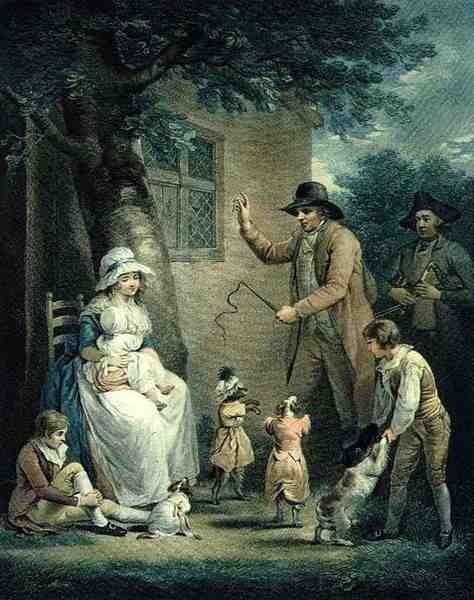 Dancing Dogs, engraved by Thomas Gaugain by George after Morland
